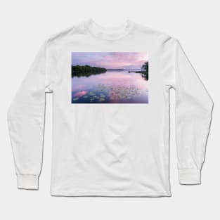 Pink sunset over Lough Erne Long Sleeve T-Shirt